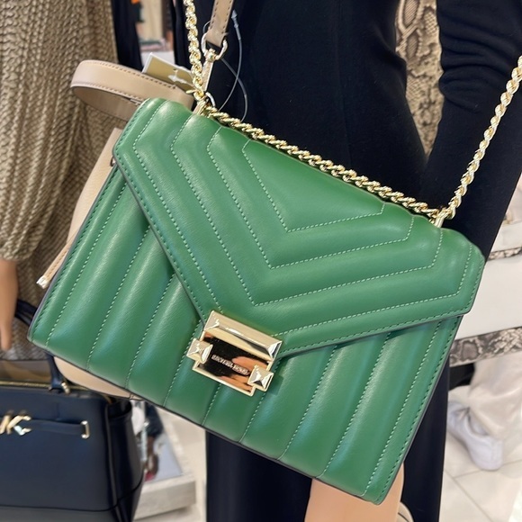 Michael Kors Handbags - Michael Kors Whitney Medium Flap Chain Shoulder Bag 
Fern Green 
NWT
